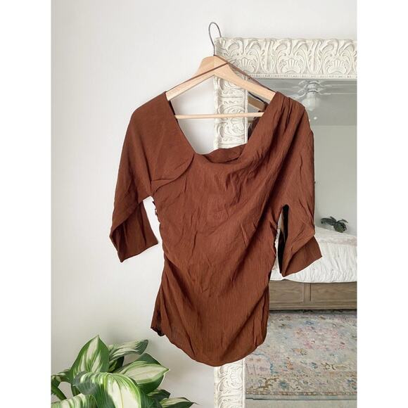 Zara Ruched Asymmetrical Top - Picture 14 of 16